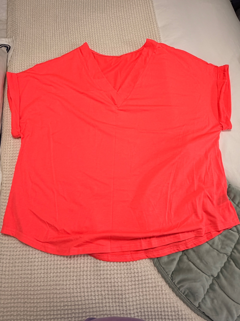 Women’s Bright Coral Short-Sleeve Shirt